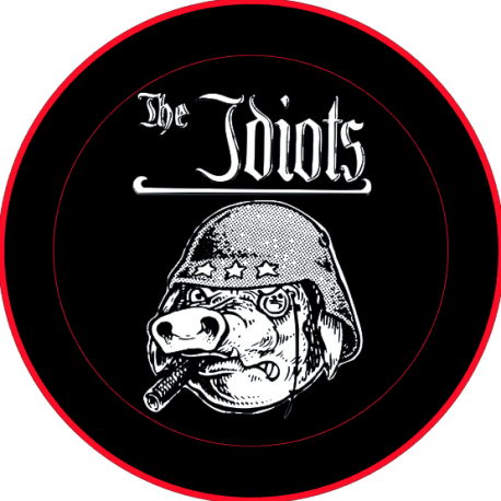 The Idiots Button "Logo mit Schwein"  groß 3,5cm